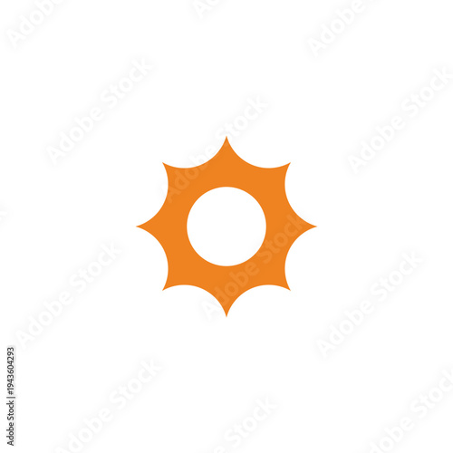 Sun, cookies geometric symbol simple logo vector