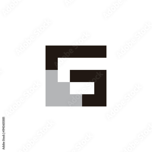 Free Download Letter G stairs, square geometric symbol simple logo vector - GFXLoad