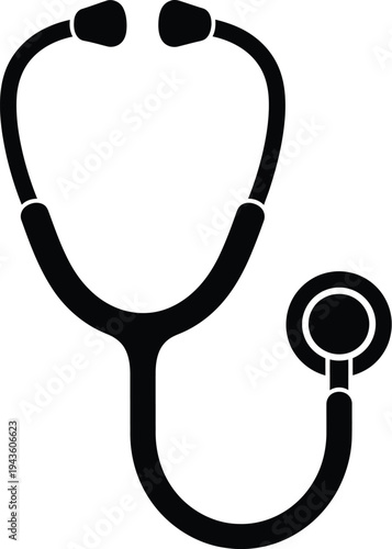 stethoscope on white background