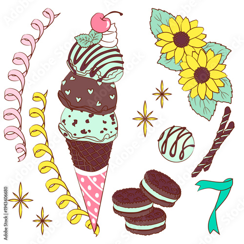 季節の花とスイーツ（7月）