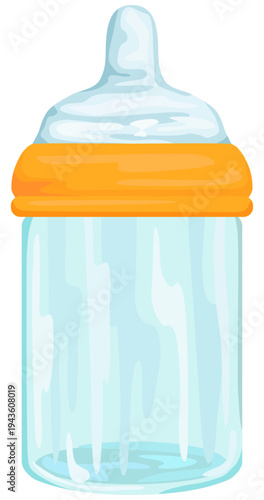空の哺乳瓶のイラスト ベクター素材