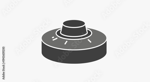 An illustration of a landmine with a pressure-activated fuze