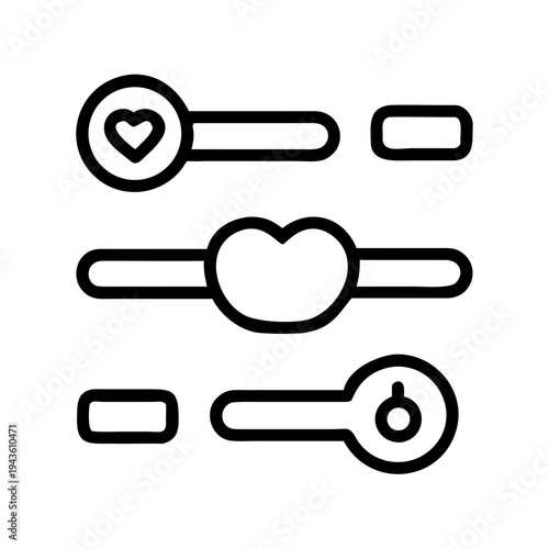 ソーシャルメディアやsnsに関するラインアイコンセット（線幅変更可能・カラー）