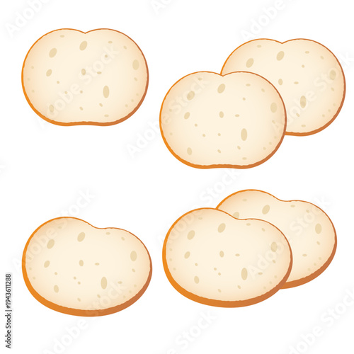 ラスクのシンプルなイラスト素材