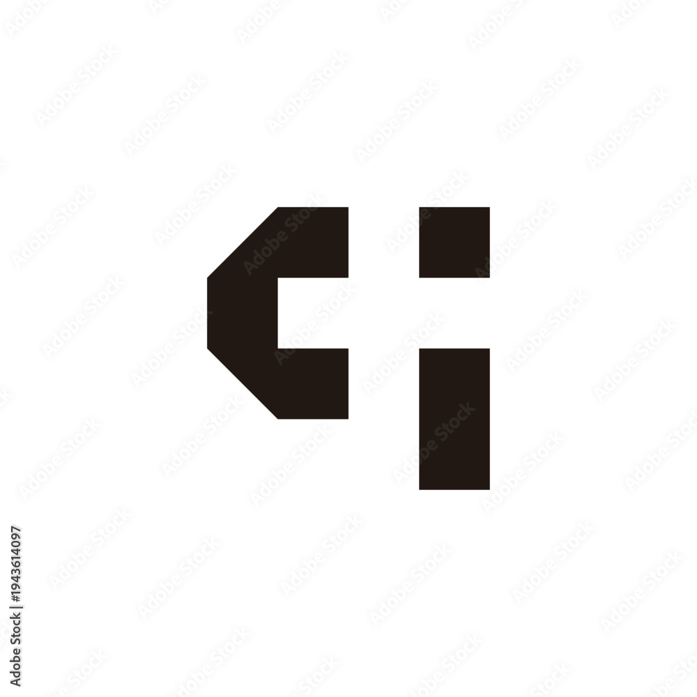 Obraz premium Letter q plus, square geometric symbol simple logo vector