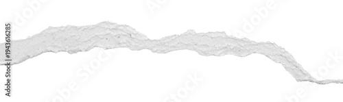 Ripped torn paper edges isolated on black background