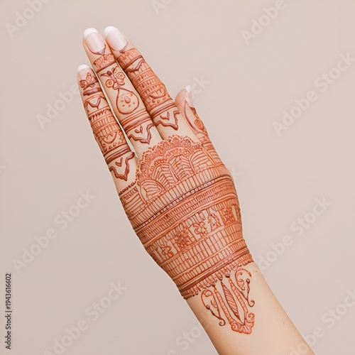 hand with henna tattoo