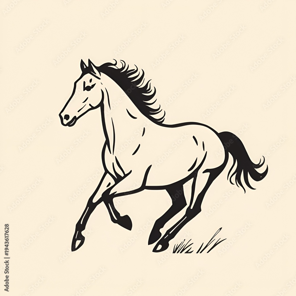 Obraz premium horse vector illustration