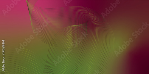 Abstract Olive and LightCoral light trails flowing gracefully over a deep dark space with glittering particle dust, advanced digital technology theme, vector illustration.