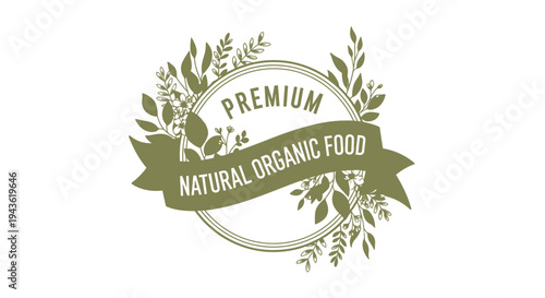 Premium natural organic food logo design.