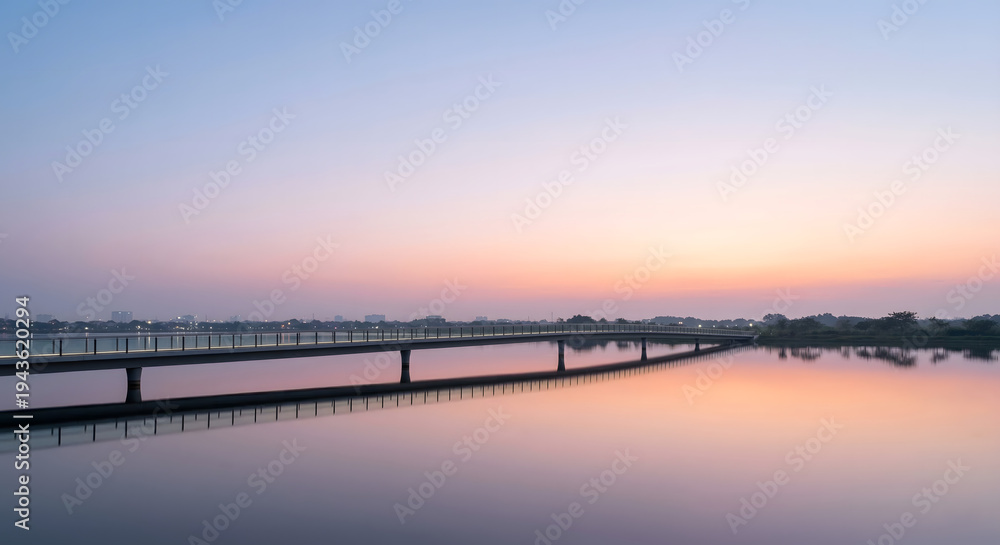 Obraz premium Wallpaper modern bridge crossing