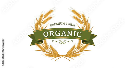Organic Premium Farm Food Logo Design.