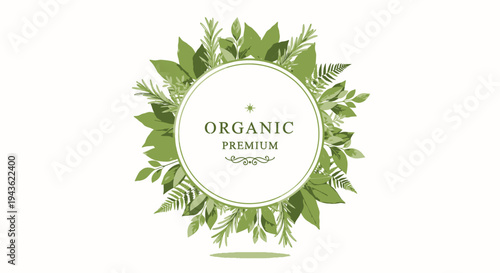 Organic Premium Eco Friendly Green Logo.
