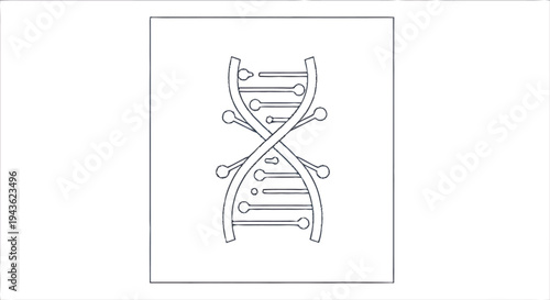 Stylized DNA Double Helix Structure Illustration.