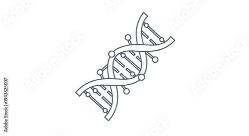 Stylized DNA Double Helix Structure Illustration.
