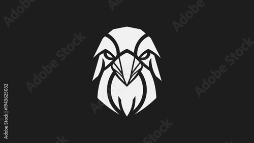 Stylized Eagle Head Logo Design Minimalist.