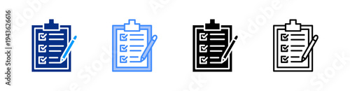 Evaluation Multiple Style Icon Set Vector 