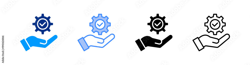 Obraz premium Service Multiple Style Icon Set Vector 