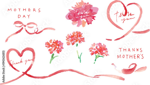 水彩画。水彩タッチのカーネーションベクターイラスト。母の日のカーネーション背景フレーム。
Watercolor painting. Watercolor carnation vector illustration. Mother's Day carnation background frame
