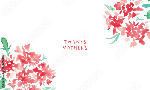 水彩画。水彩タッチのカーネーションベクターイラスト。母の日のカーネーション背景フレーム。
Watercolor painting. Watercolor carnation vector illustration. Mother's Day carnation background frame