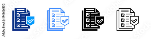 Safety Multiple Style Icon Set Vector 