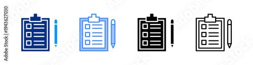 Requirements Multiple Style Icon Set Vector 