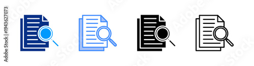 Evidence Multiple Style Icon Set Vector 
