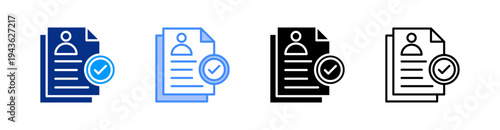 Authenticity Multiple Style Icon Set Vector 