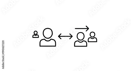 Social Interaction and Communication Between People Icons.