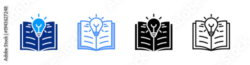 Learning Multiple Style Icon Set Vector 