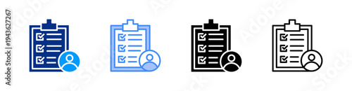 Planning Multiple Style Icon Set Vector 