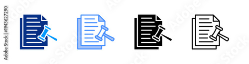 Regulation Multiple Style Icon Set Vector 