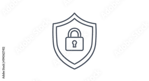 Shield with padlock icon representing security and protection.