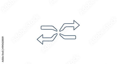 Shuffle Arrows Icon Representing Randomization and Change.