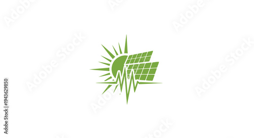 Solar Energy Technology and Environmental Sustainability Symbol.