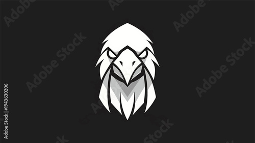 Stylized Eagle Head Emblem Minimalist Design.