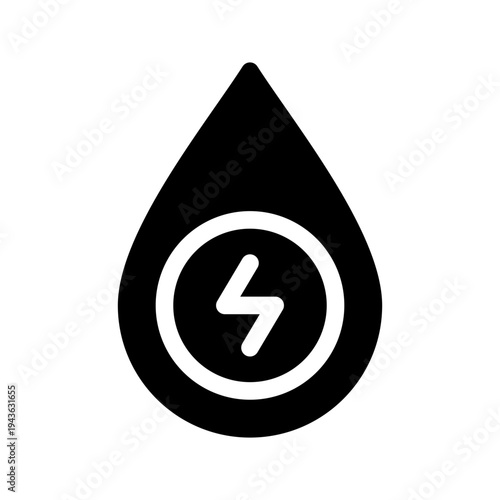 Water Energy Icon Vector Symbol Design Illustration