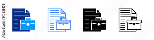 Employment Multiple Style Icon Set Vector 