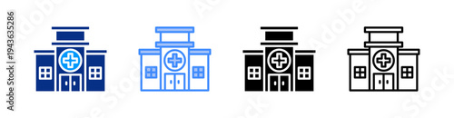 Wallpaper Mural Hospital Multiple Style Icon Set Vector  Torontodigital.ca
