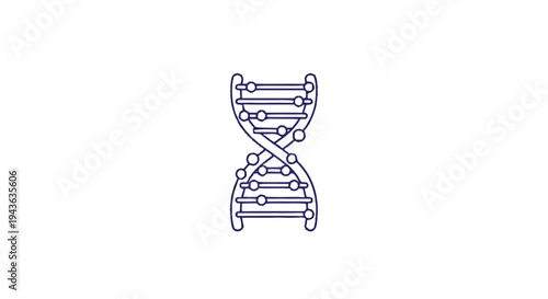 Stylized DNA Double Helix Structure Illustration.