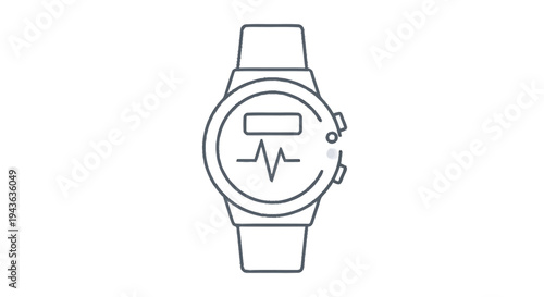 Smartwatch with Heart Rate Monitor and Digital Display.