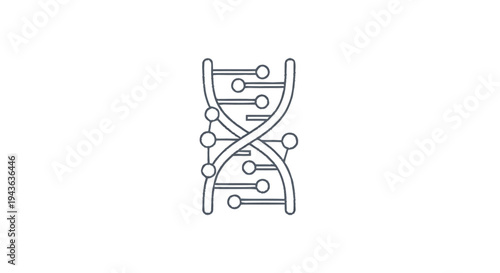Stylized DNA Double Helix Structure Illustration.