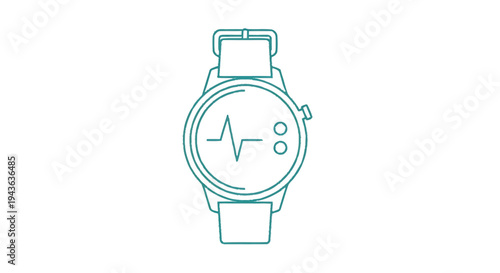 Smartwatch with Heartbeat Display Technology.