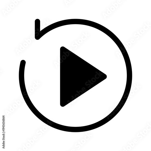 Playback Icon Vector Symbol Design Illustration