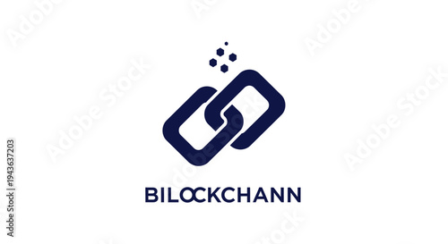 Blockchain technology company logo design.