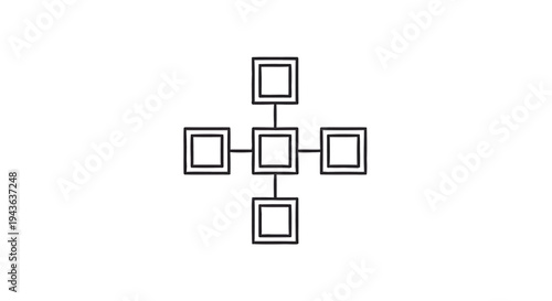 Simple Network Diagram with Central Node and Four Connections.