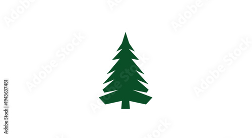 Evergreen Emblem: A simple and elegant graphic showcases a stylized evergreen tree, representing the beauty and resilience of nature. 