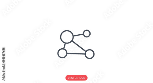 Simple Network Diagram with Connected Circles and Lines.