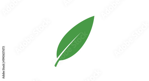 Serene Leaf: Depicting a solitary green leaf, a symbol of growth, serenity, and connection with nature.