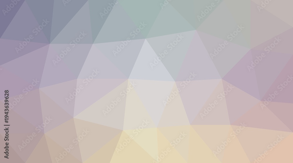 Obraz premium Abstract pastel low poly geometric background with polygon triangle pattern, modern minimal polygonal design, soft color gradient geometric texture
